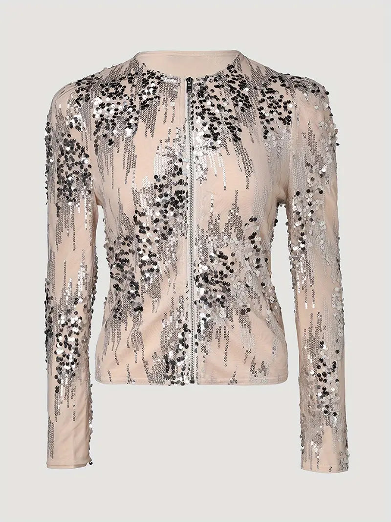 Lola – Elegant Knitted Sequin Jacket