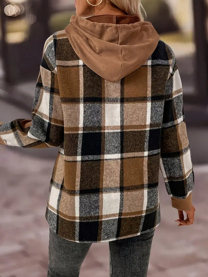 Naila – Stylish Plaid Hoodie