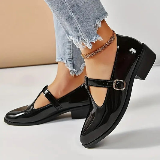 Salma – Stylish Black Leather Shoes