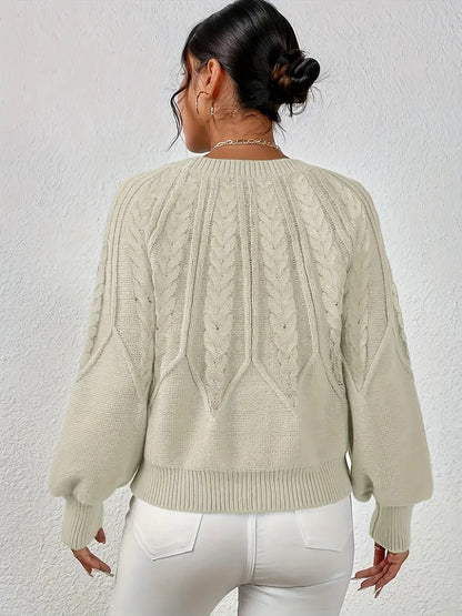 Yashodha – Stylish Puff Sleeves Knitted Sweater