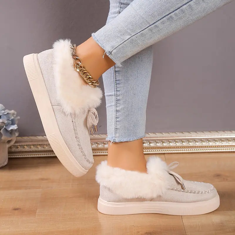 Jessica - Round toe fleece slipper