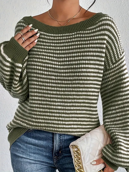 Whitney - Knitted off-shoulder sweater