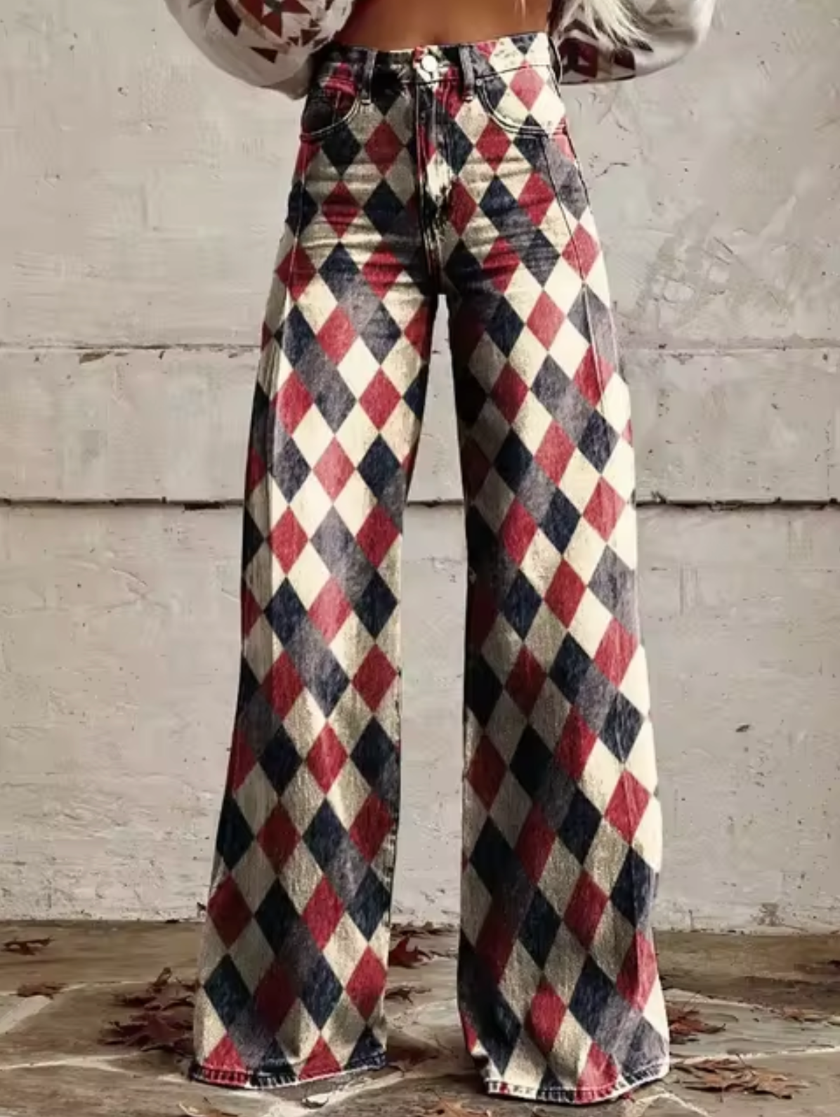 Veronica – Wide Led Printed Trousers