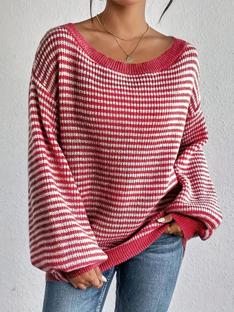 Whitney - Knitted off-shoulder sweater