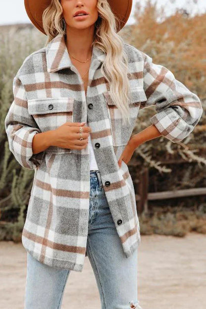 Deirdre – Plaid Wool Jacket