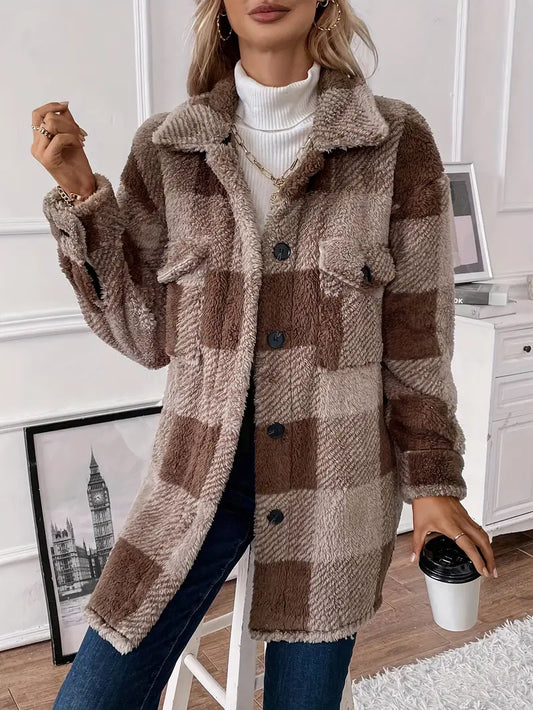 Helga – Woven Plush Coat