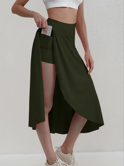 Calla – Sporty Asymmetric Slit Skirt