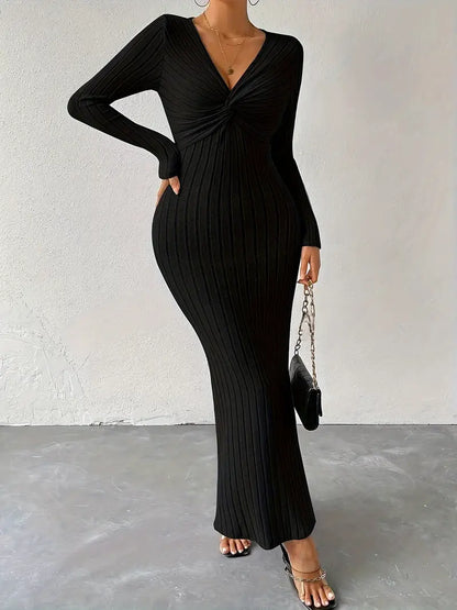 Louisa – Sexy Knitted Maxi Dress