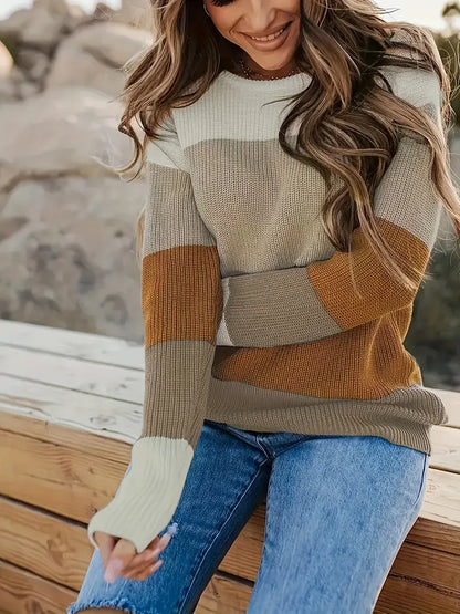 Hetty – Colorful Knitted Round Neck Sweater