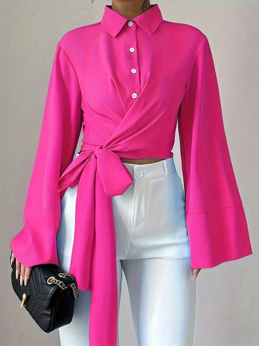 Monette – Elegant Wrap Blouse