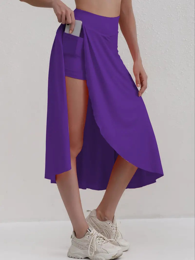 Calla – Sporty Asymmetric Slit Skirt