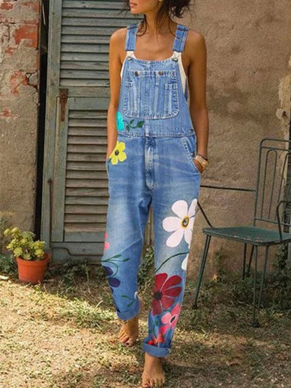 Celestia - Sleeveless Denim Jumpsuit