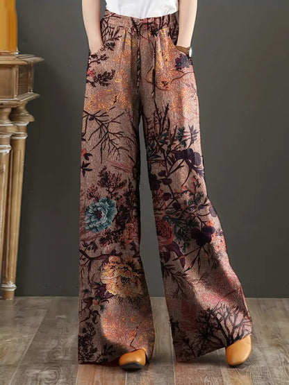 Jia - Floral Wide Leg Pants