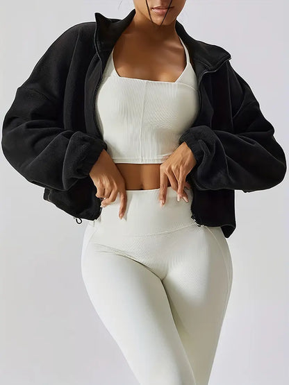 Brianna – Cropped Fleece Jacket