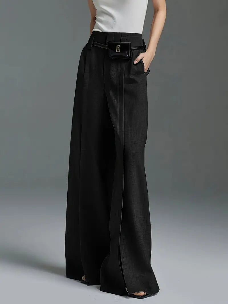 Aaliyah – Elegant High Waist Wide Leg Pants