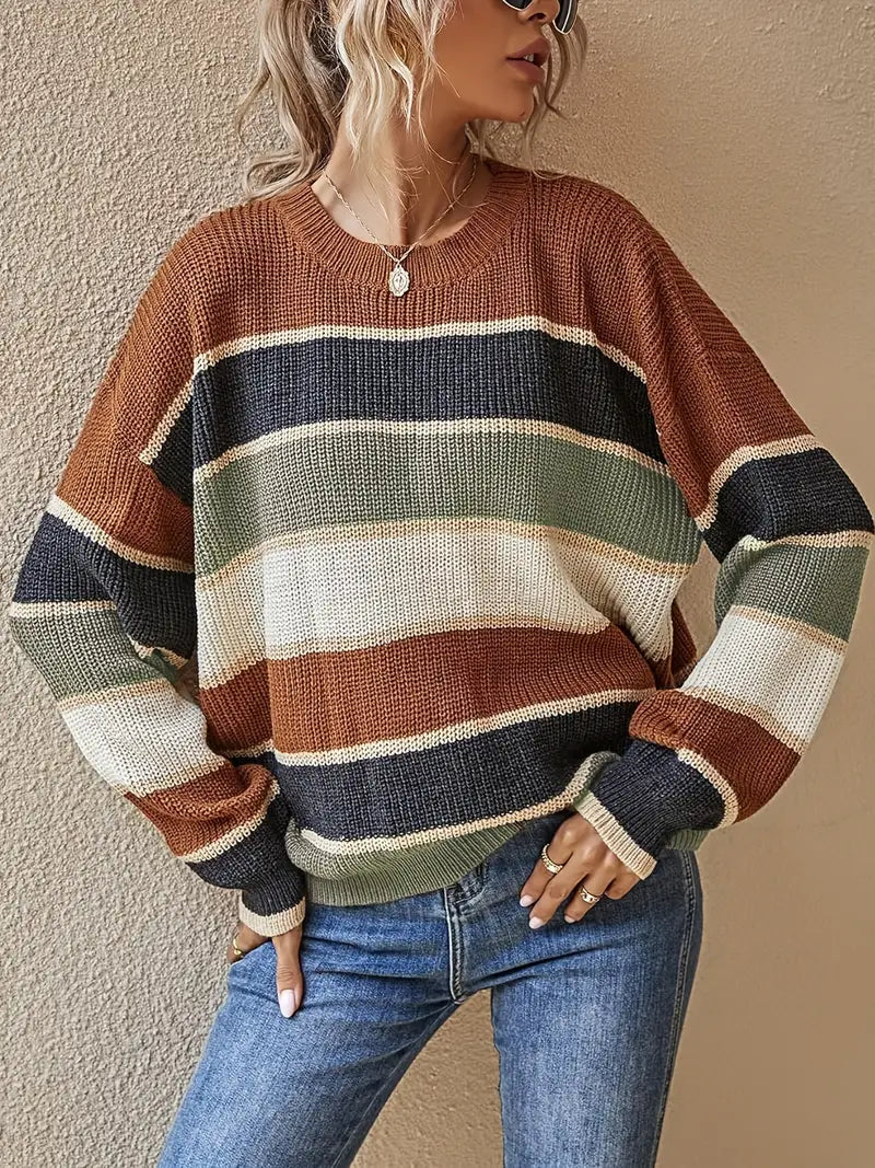 Becky - Casual knitted sweater with round neck