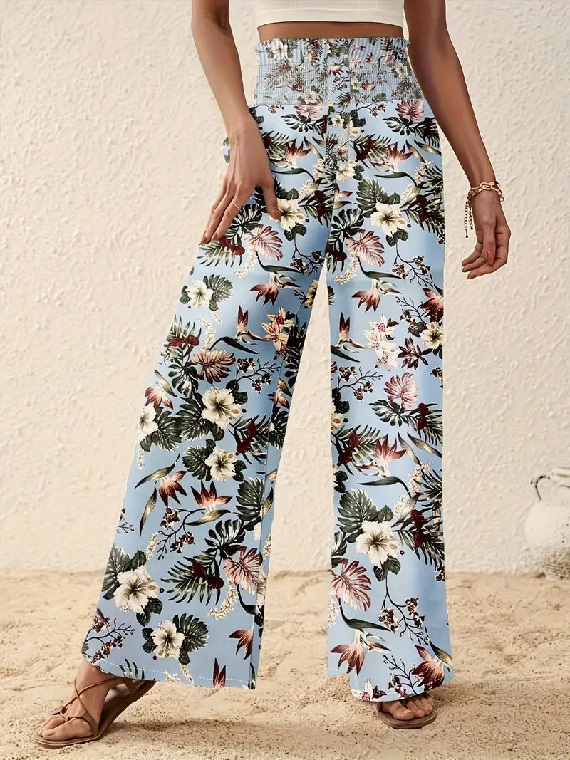 Johanna – Wide Leg Floral Trousers