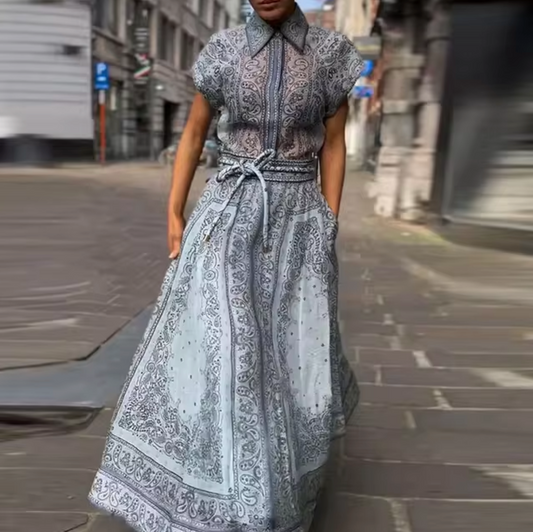 Aidan – Elegant Paisley Print Dress