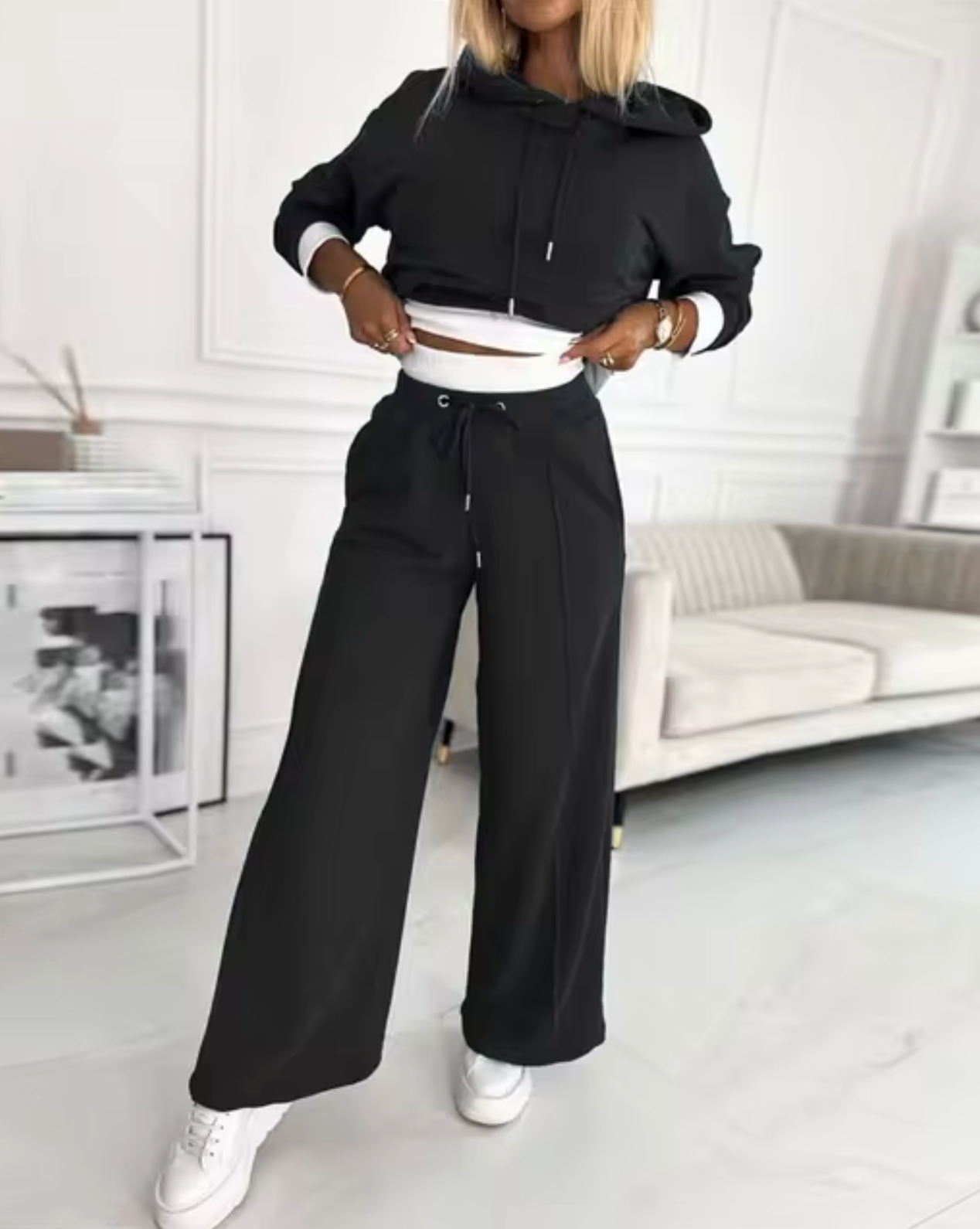 Kate – Hoodie and Wide Leg Pants Two Piece Set