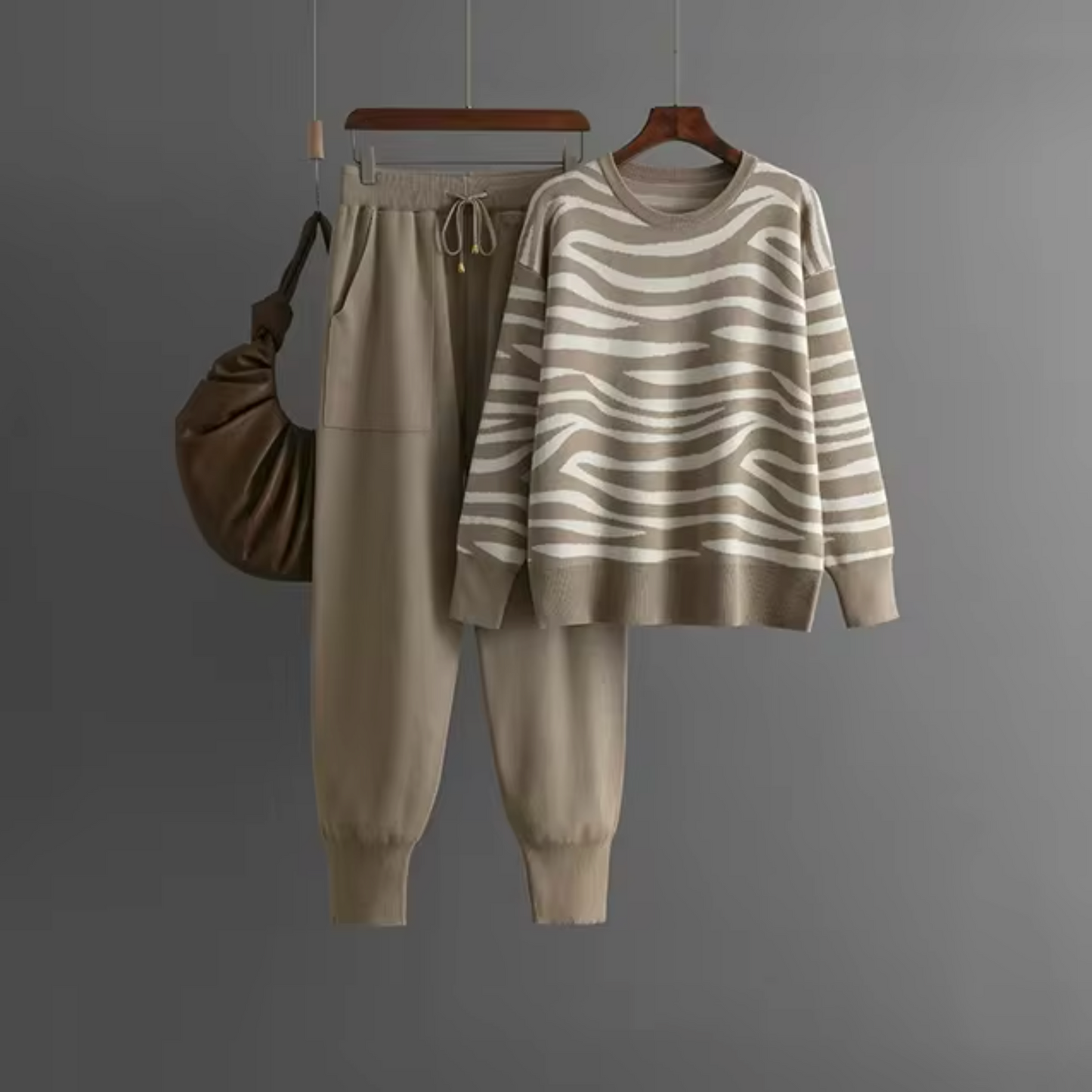 Jenikka – Knitted Sweater and Harem Pants Set