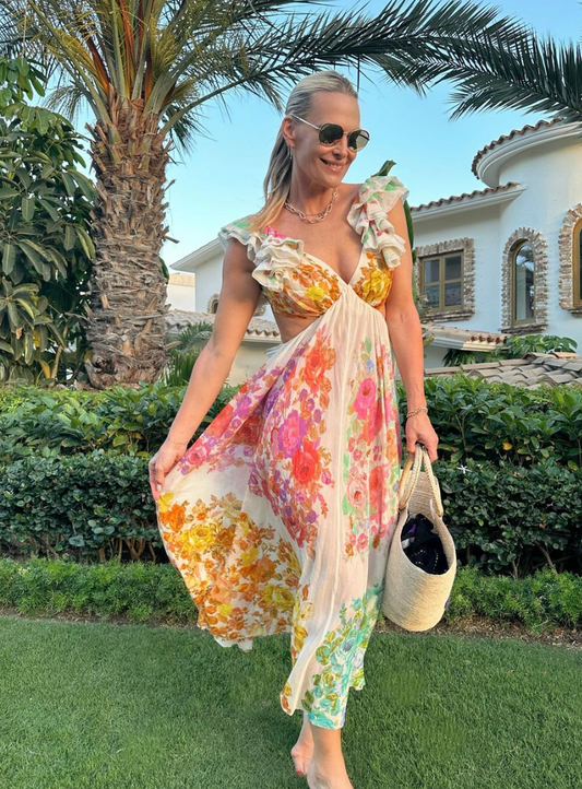 Shen – Sexy Floral Maxi Dress