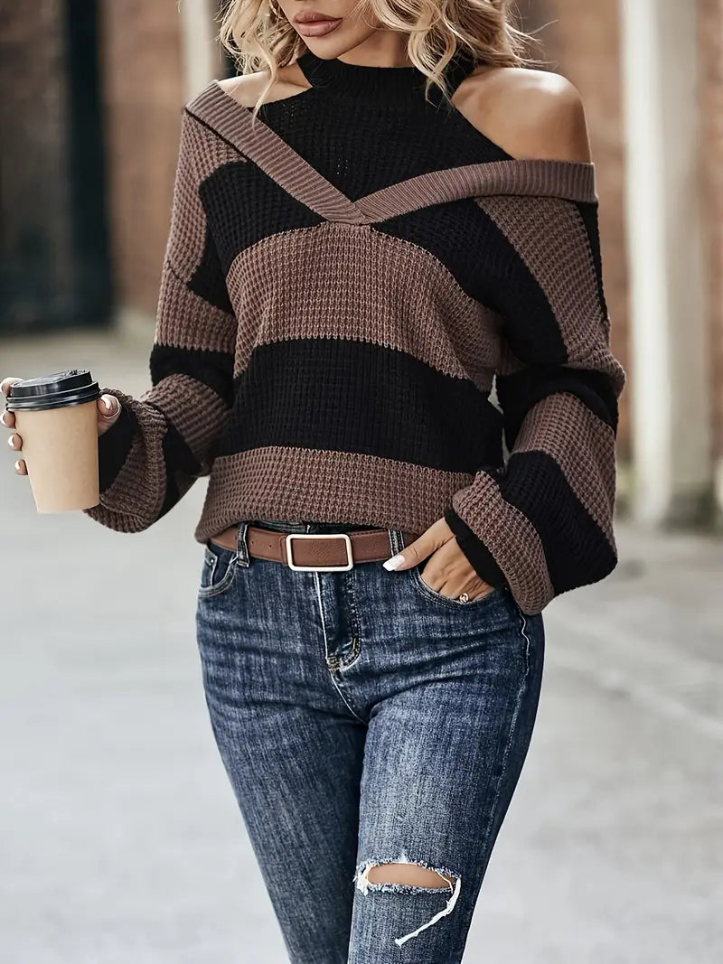 Din - Striped Knitted Sweater