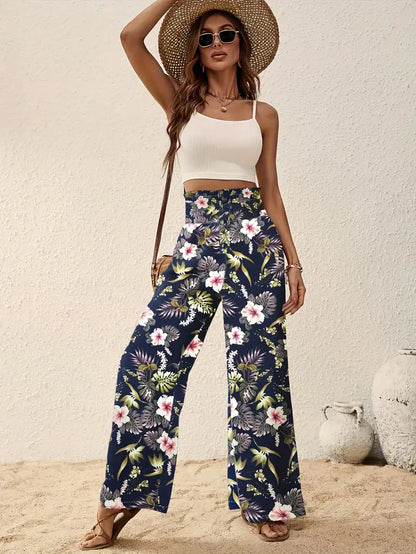 Johanna – Wide Leg Floral Trousers