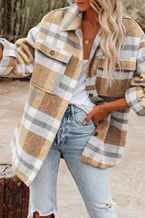 Deirdre – Plaid Wool Jacket