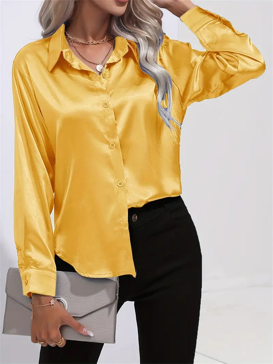 Acacia – Luxury Satin Blouse