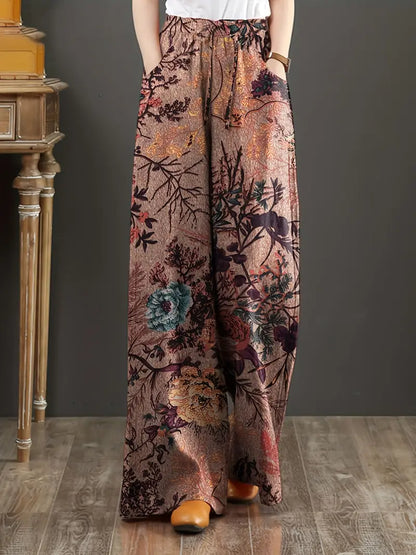 Jia - Floral Wide Leg Pants