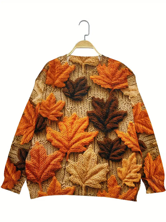 Rupal – Autumn Leaf Print Sweater