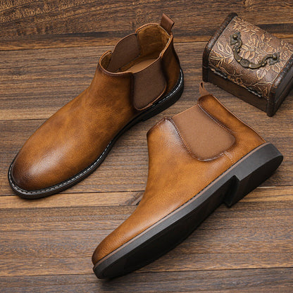 Gerno - Chelsea leather boots for men