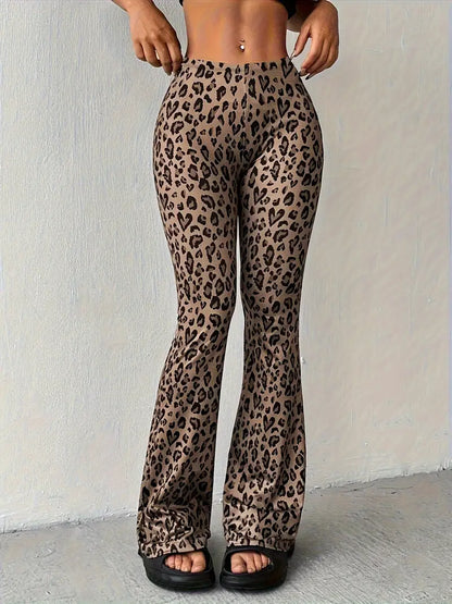 Angie – Sexy Leopard Print Flared Trousers