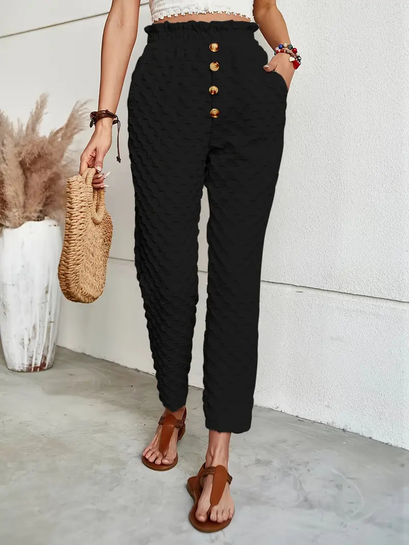 Indah – Elegant 3D Embossed Trousers