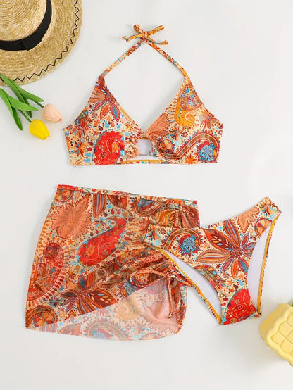 Valeen - Three-piece Bikini Set