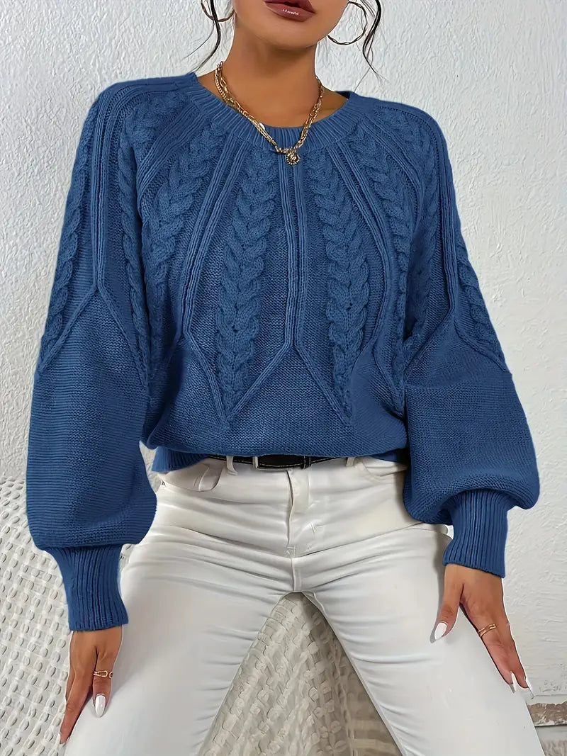 Yashodha – Stylish Puff Sleeves Knitted Sweater