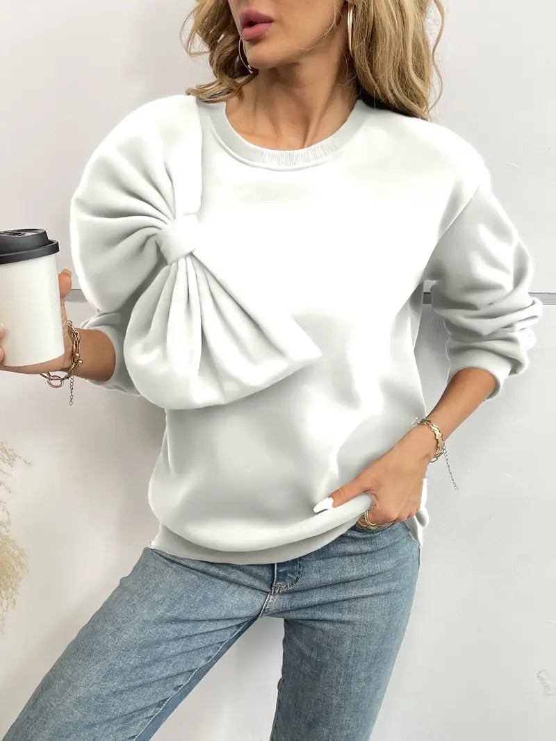 Ludvig – Oversized Bow Cotton Sweater