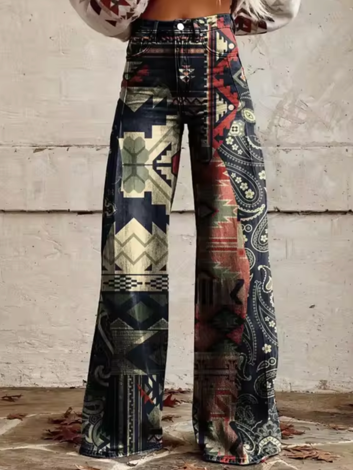 Veronica – Wide Led Printed Trousers