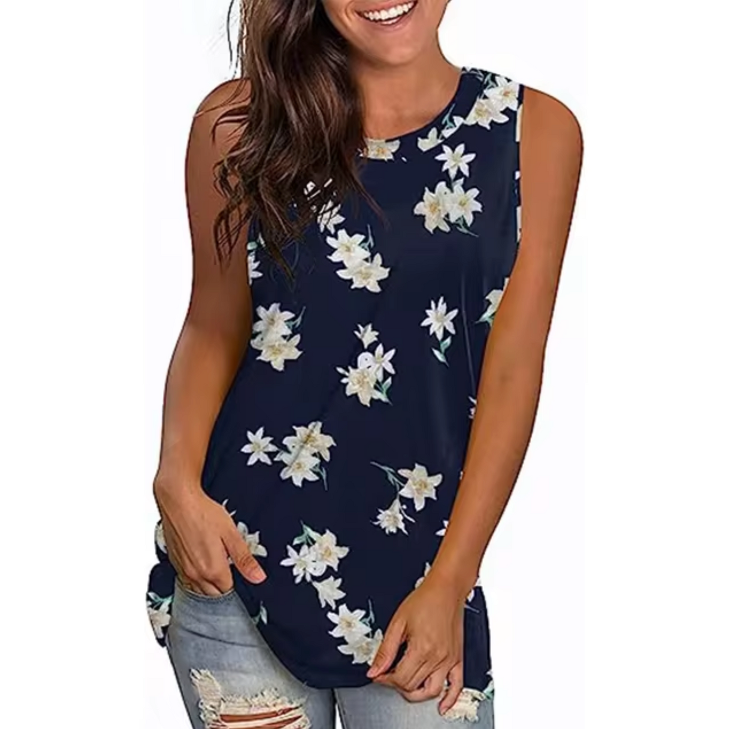 Venecia - Floral Sleeveless Tank Top