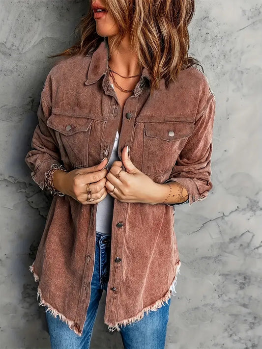 Wisteria – Brown Cotton Denim Jacket