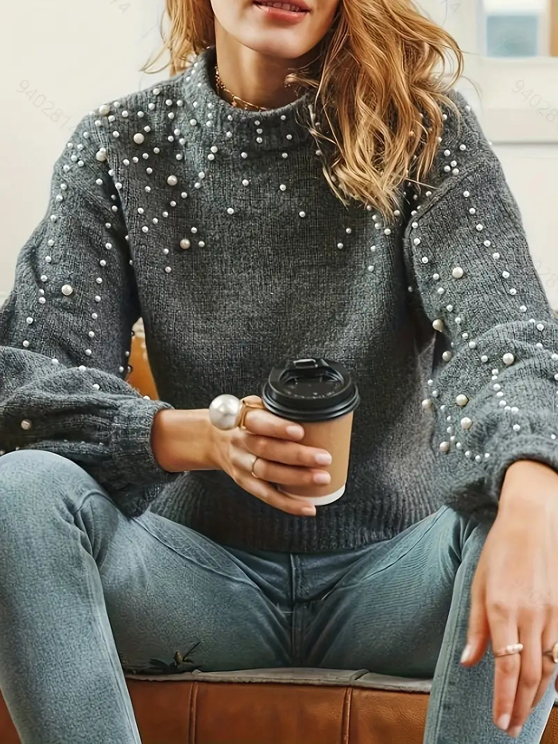 Nicoline – Peral Embedded Knitted Sweater