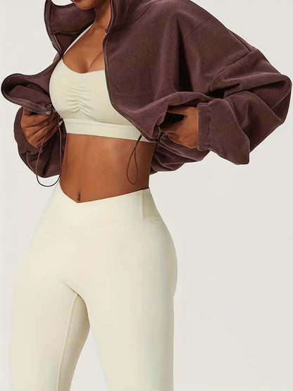 Brianna – Cropped Fleece Jacket