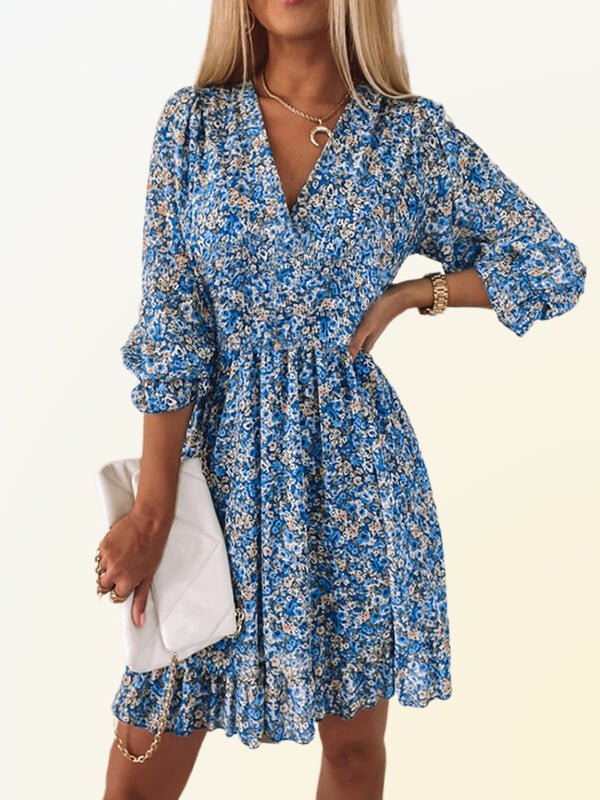 Zyelle – V-neck Floral Dress