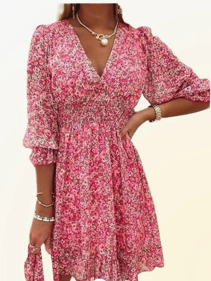 Zyelle – V-neck Floral Dress