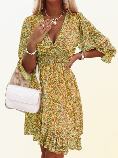 Zyelle – V-neck Floral Dress