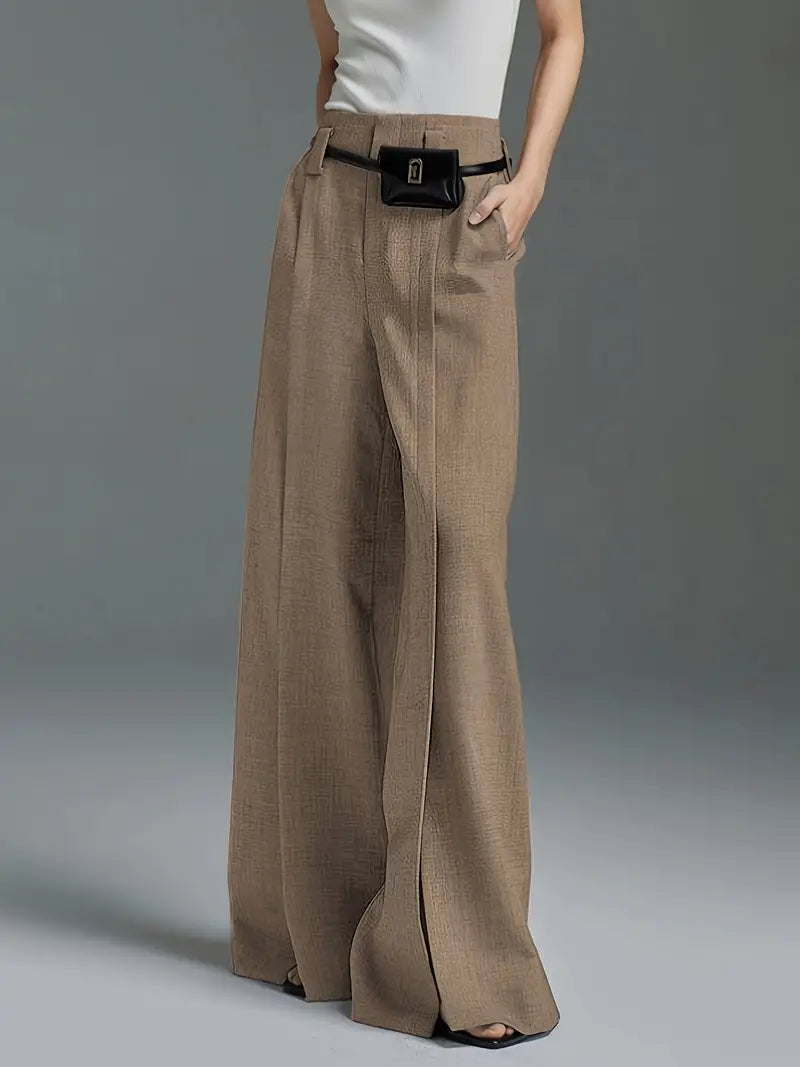 Aaliyah – Elegant High Waist Wide Leg Pants