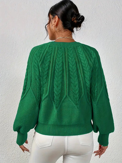 Yashodha – Stylish Puff Sleeves Knitted Sweater