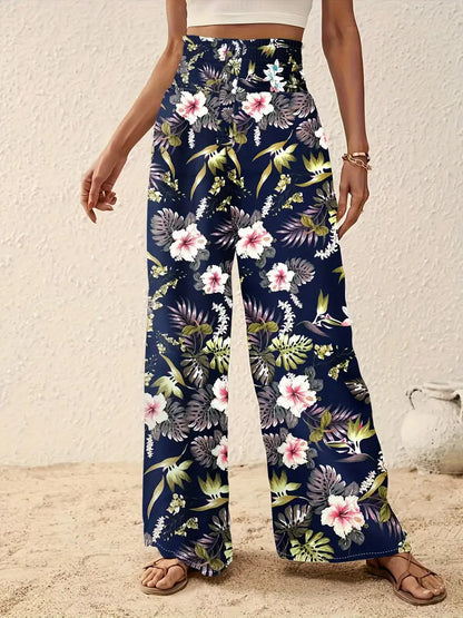 Johanna – Wide Leg Floral Trousers