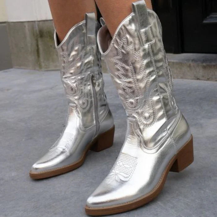 Mahalia – Stylish Leather Cowboy Boots