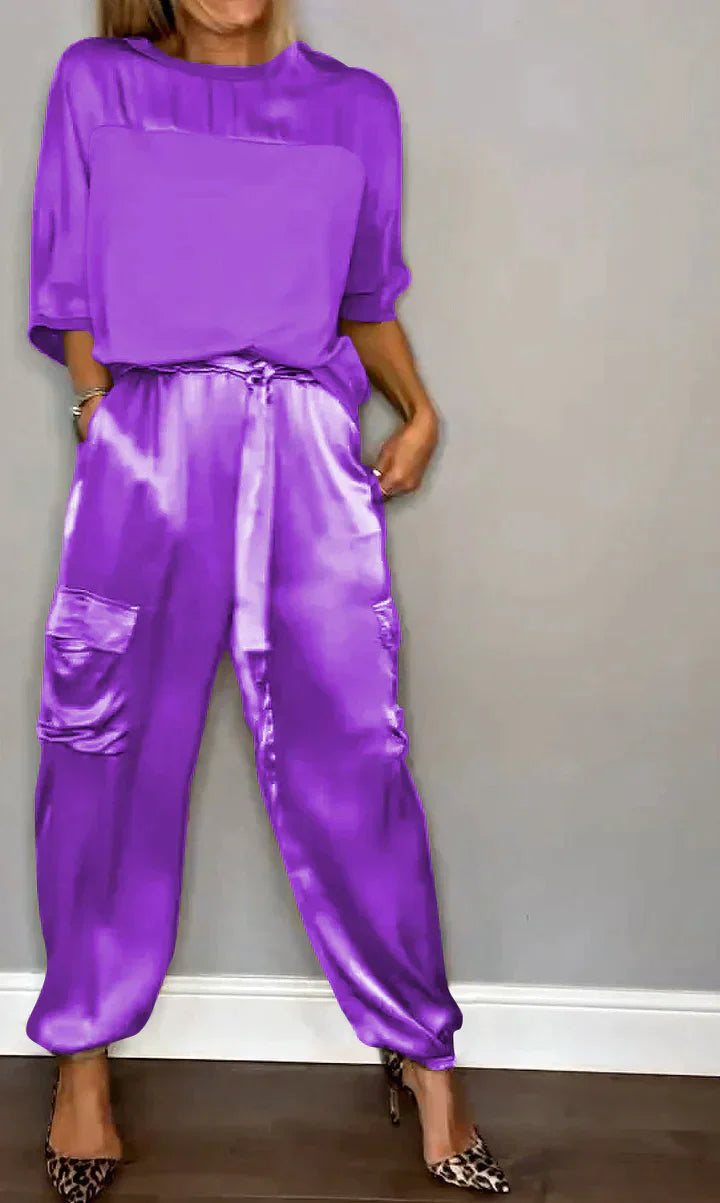 Kleya - Two-piece satin suit